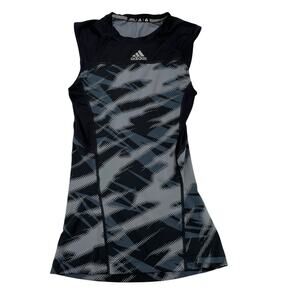 Adidas Compression Shirt Sleeveless Camo Tech Tank Black Gray Small Men's Tight